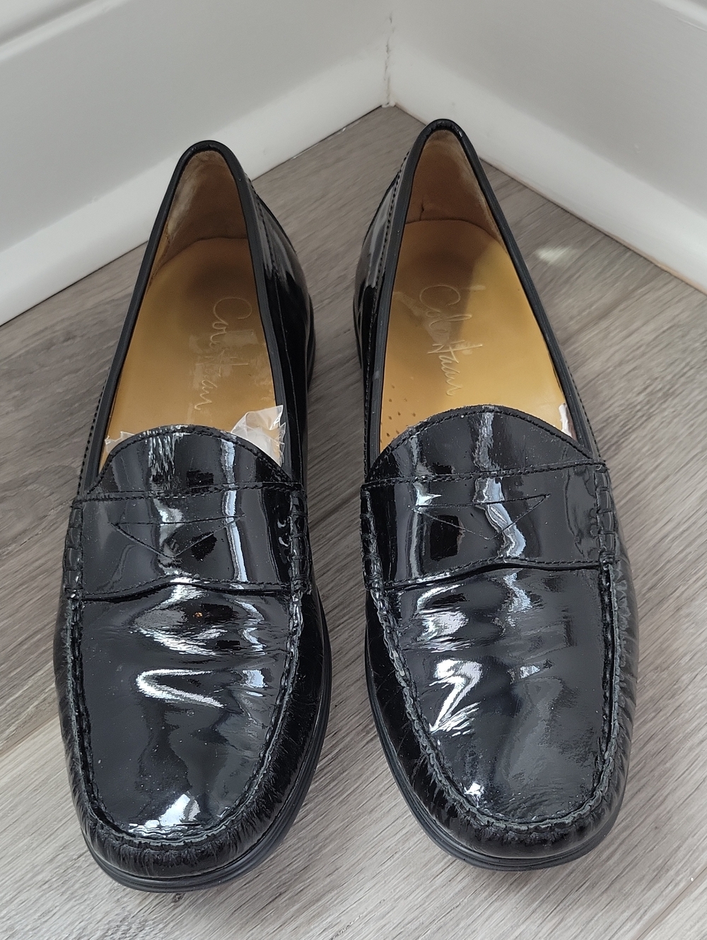 Cole Haan Black Patent Leather Loafers Size 8.5